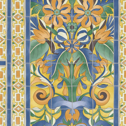 Papel pintado “Triana amarillo y azul” | COLE & SON