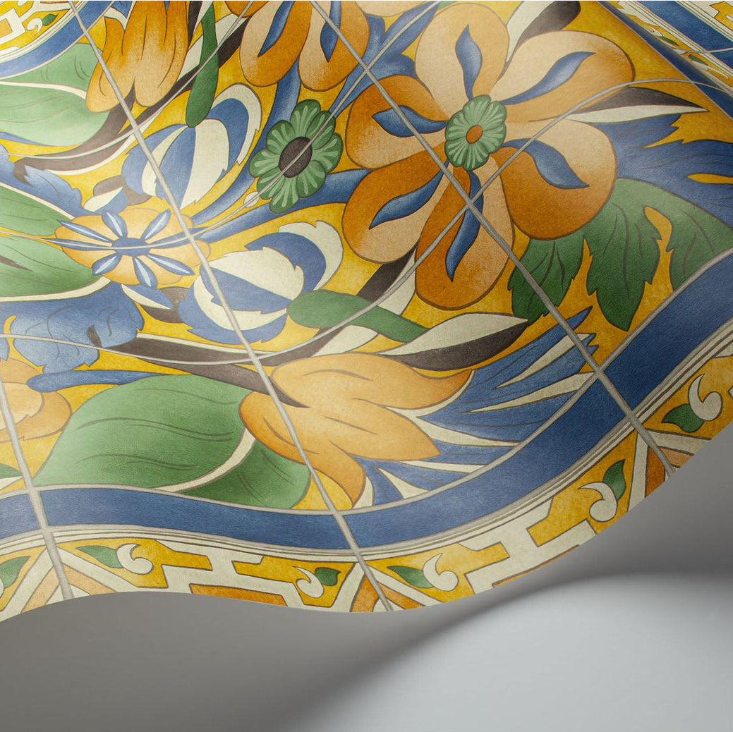 Tapete „Triana Gelb und Blau“ | COLE & SON