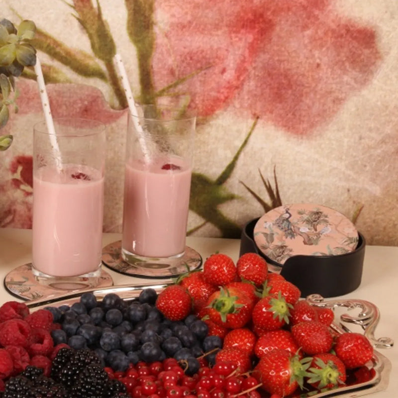 Sottobicchieri tondi 11,5 cm - "Pavoni"