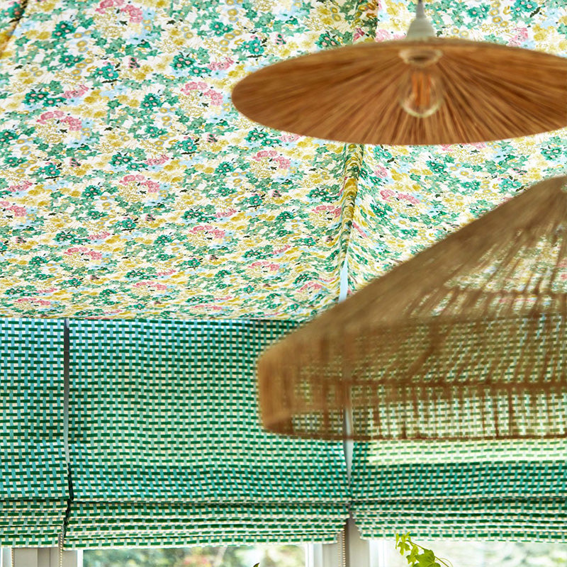 TESSUTO "BASKET WEAVE EMERALD/AQUAMARINE" - HARLEQUIN