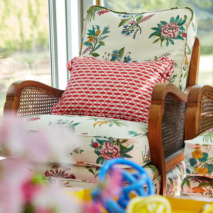 TESSUTO "BASKET WEAVE CORAL/ROSE" - HARLEQUIN