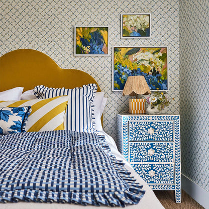 TESSUTO "BASKET WEAVE LAPIS/SKY" - HARLEQUIN