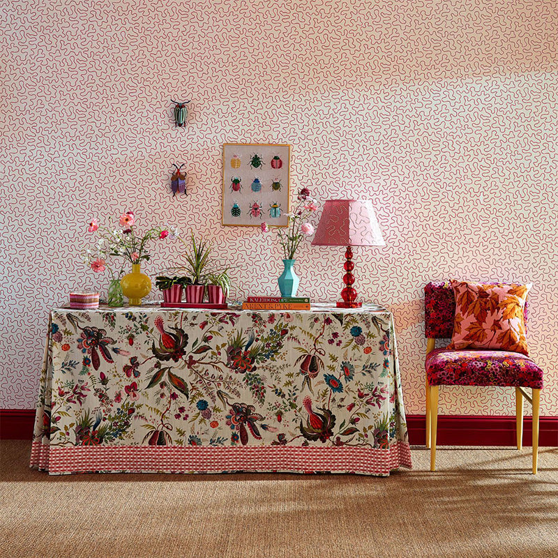 TESSUTO "WONDERLAND FLORAL SPINEL/PERIDOT/PEARL" - HARLEQUIN