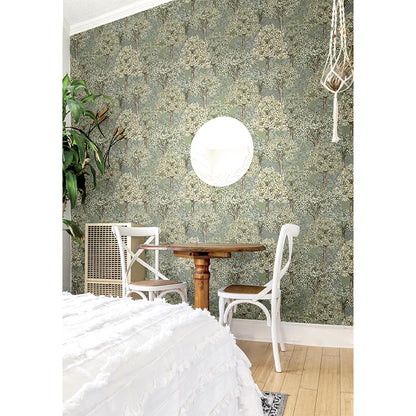 Carta da parati "Boschetto Verde" a metraggio o rotolo