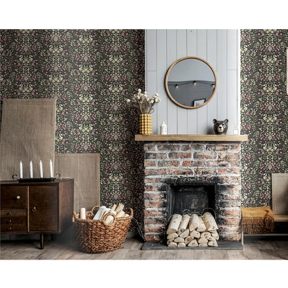 Carta da parati "Esplosione Floreale Oscura" a metraggio o rotolo