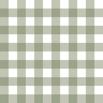 Carta da parati "Granny Pic-Nic Green" a metraggio o rotolo