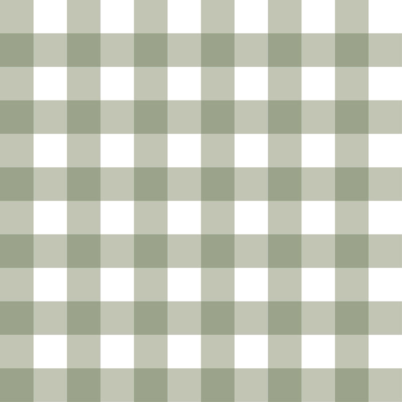 Carta da parati "Granny Pic-Nic Green" a metraggio o rotolo