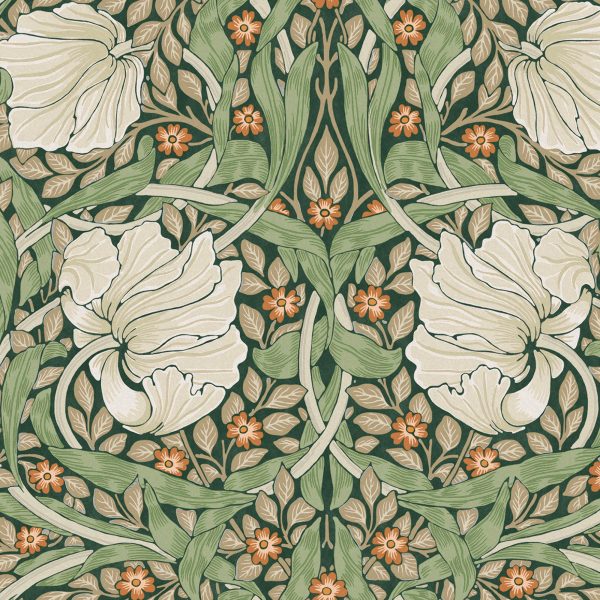 Carta da Parati "Pimpernel Green" Morris at home