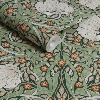Carta da Parati "Pimpernel Green" Morris at home