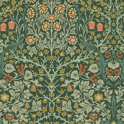 Carta da Parati "Blackthorn Deep Green" Morris at home