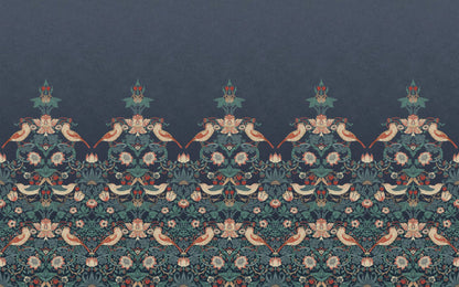 Carta da parati "Strawberry Thief Mural blu" - Morris at home