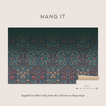 Carta da parati "Blackthorn Mural Blu" - Morris at home