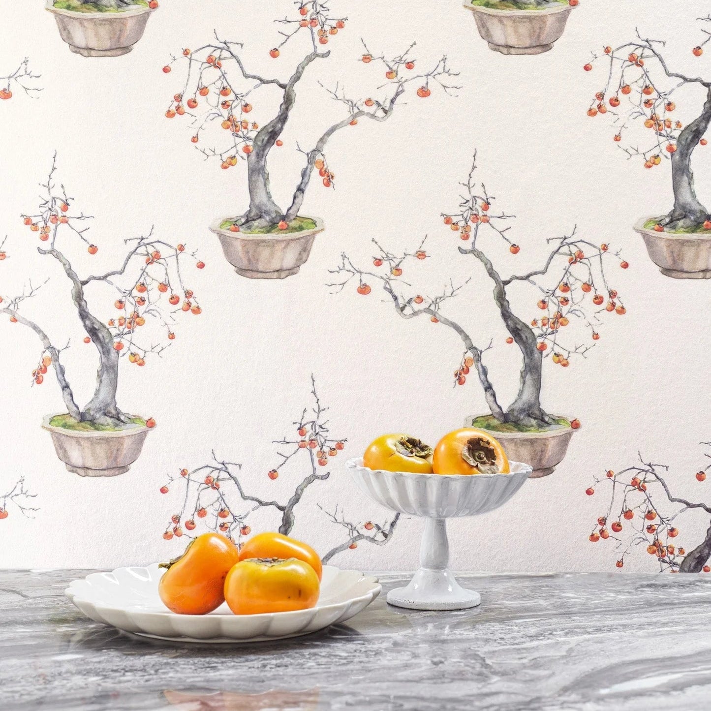 Carta da parati "Kaki Persimmon beige" - YOKU | COLE&SON