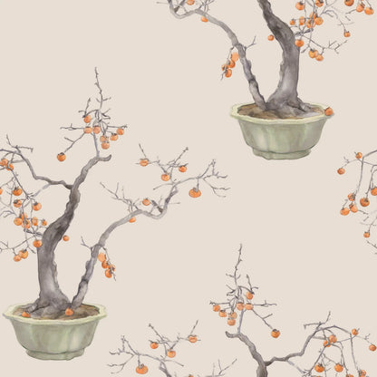 Carta da parati "Kaki Persimmon beige caldo" - YOKU | COLE&SON