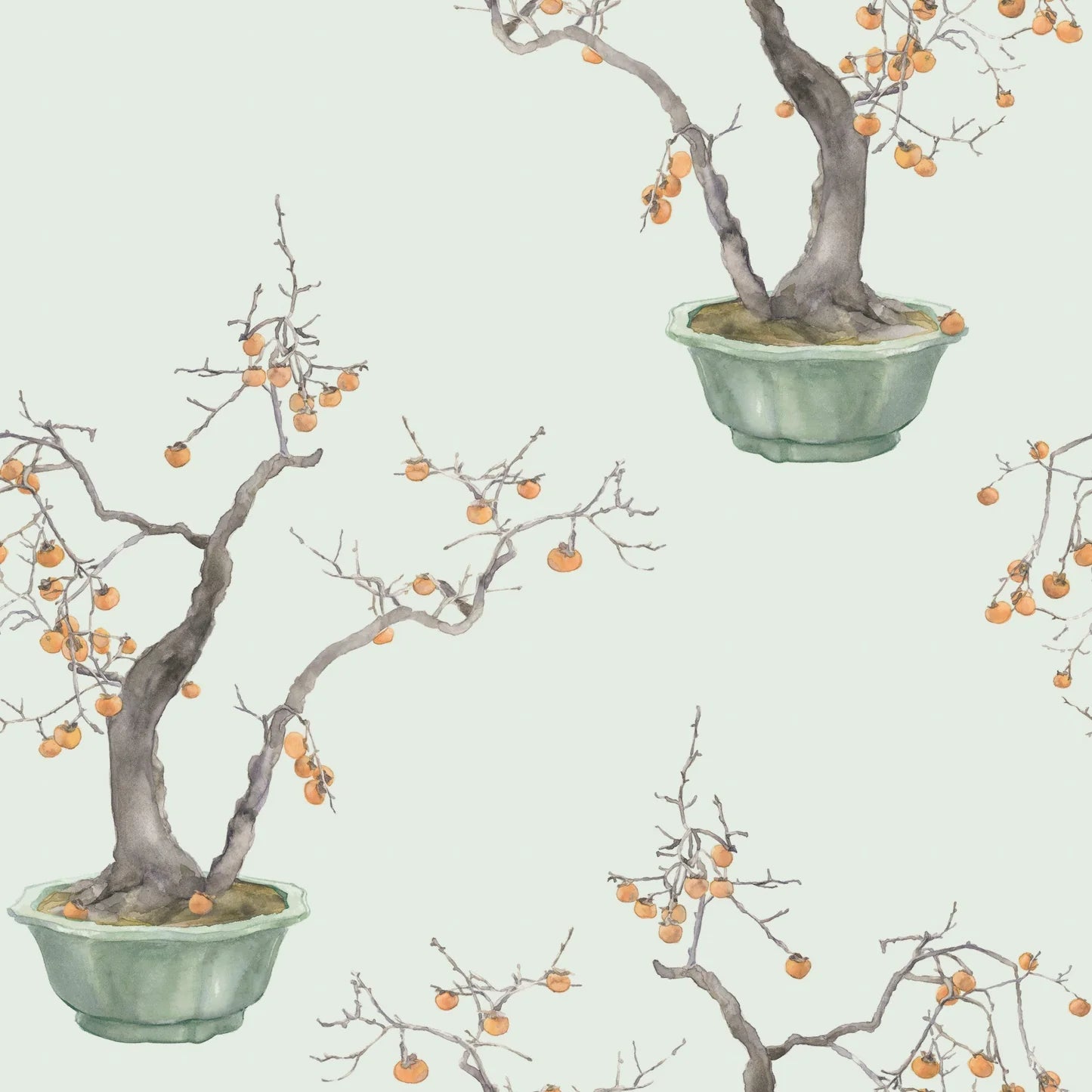 Carta da parati "Kaki Persimmon verde chiaro" - YOKU | COLE&SON