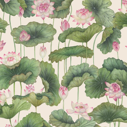 Carta da parati "Lily Lotus rosa" - YOKU | COLE&SON
