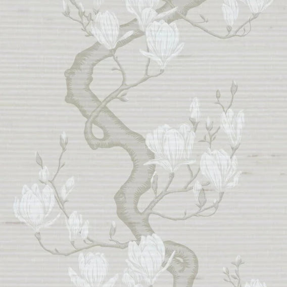Carta da Parati “Magnolia Tree petali bianchi in seta grezza" | COLE & SON CLASSICS VOL. 2
