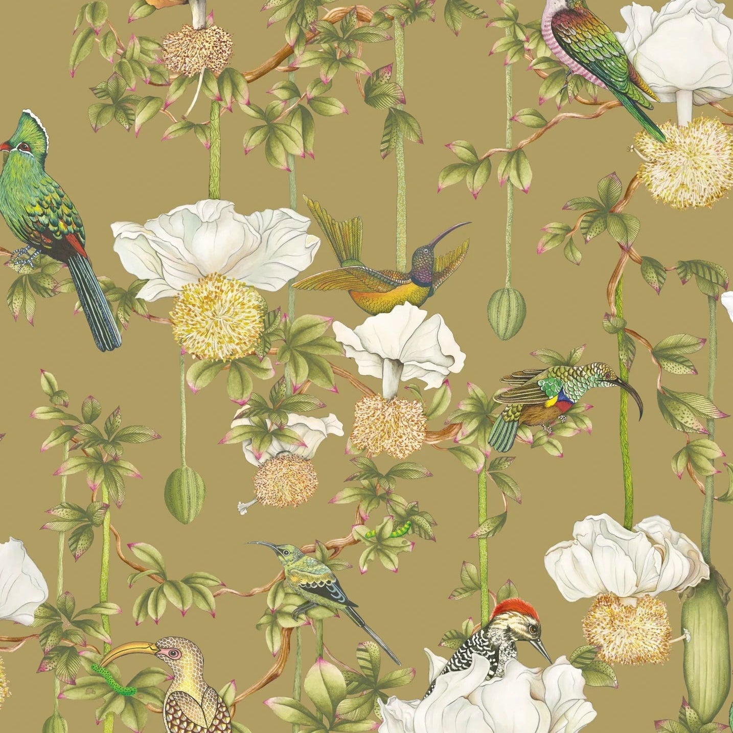 Papier peint « HERBE ADHÉSIVE AQUAMARINE » | HARLEQUIN