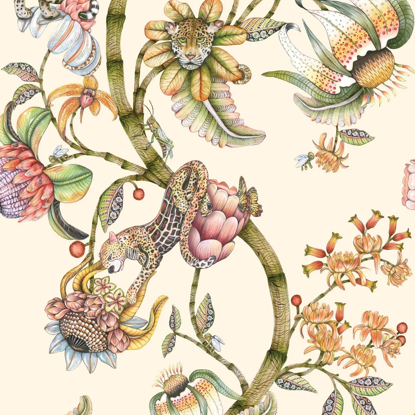 Papier peint « HERBE ADHÉSIVE AQUAMARINE » | HARLEQUIN