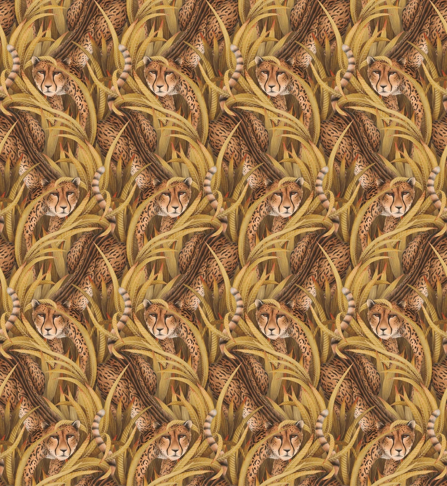 Carta da Parati “Cheetah Prowl giallo" | COLE & SON ARDMORE BAOBAB