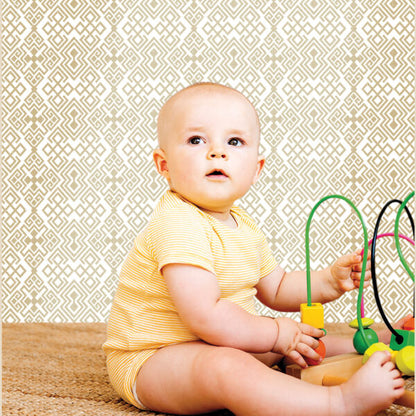 Tapete „Geometrisch Beige“, nach Metermaß oder als Rolle