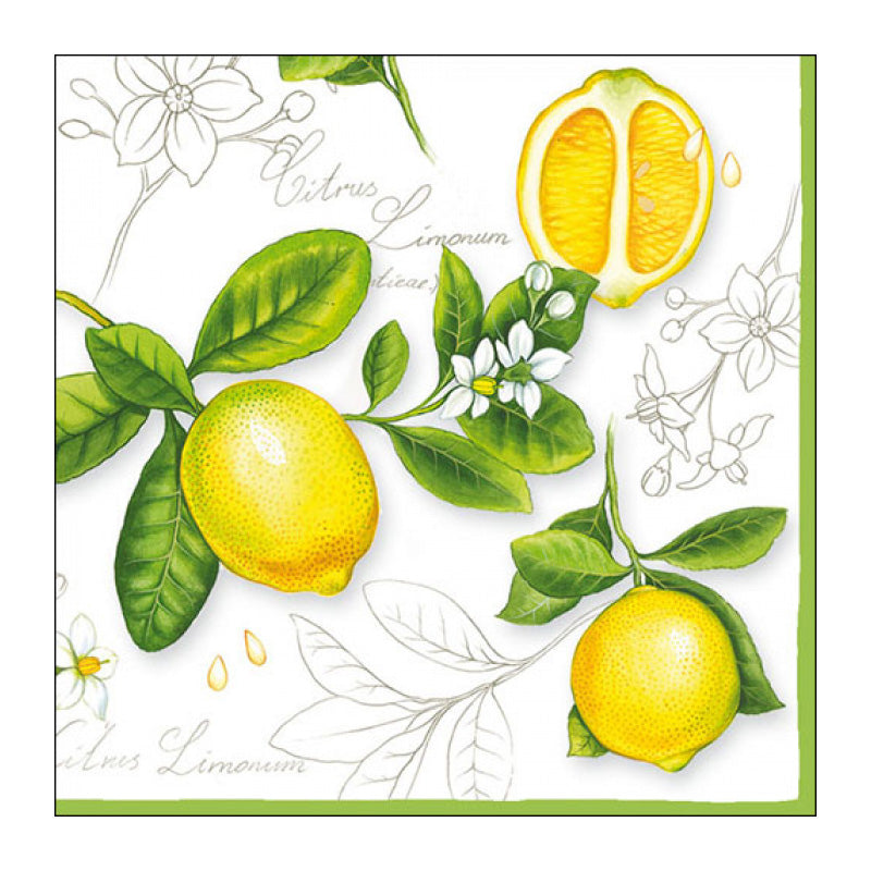 Tovaglioli "Limoni" - Pacco Da 20