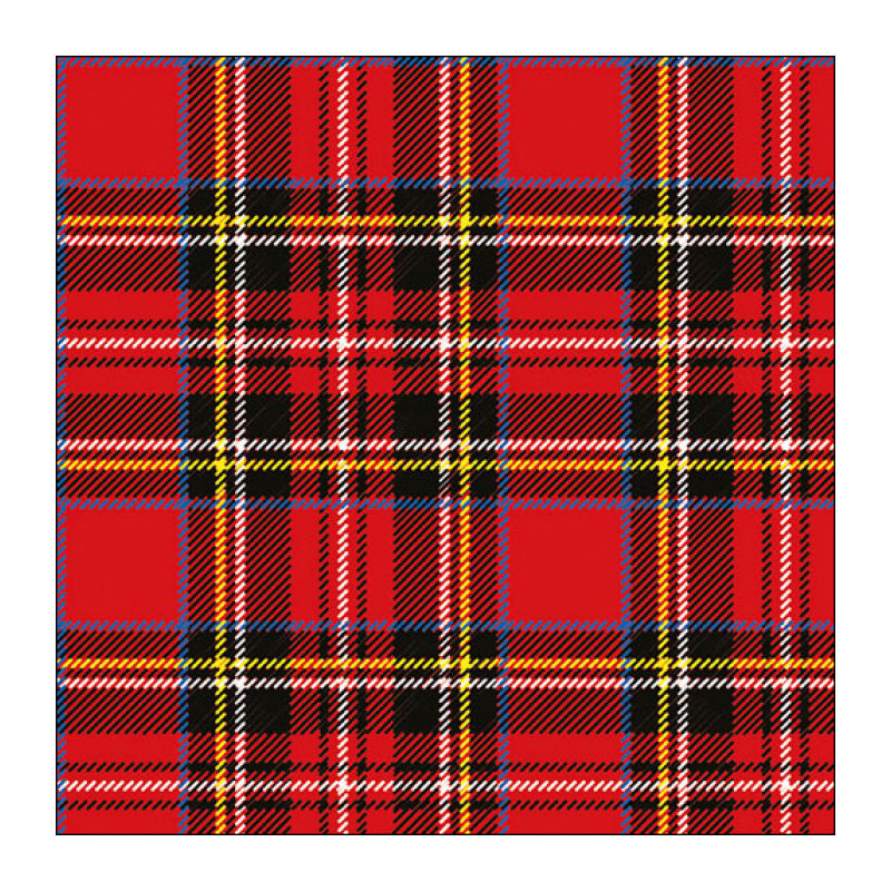 Tovaglioli "Scozzese Rosso" - Pacco Da 20