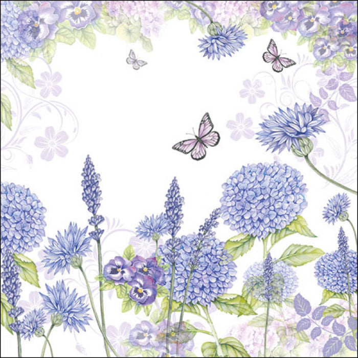 Tovaglioli Napkin 33 Purple wildflowers FSC Mix