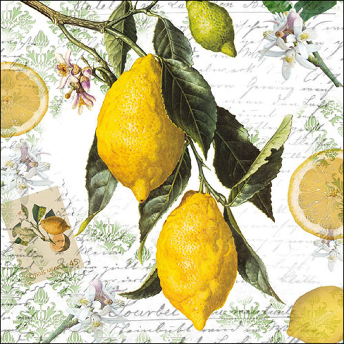 Tovaglioli in carta "lemon" - pacco da 20