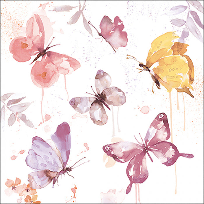 Tovaglioli Napkin 33 Butterfly collection rose FSC Mix