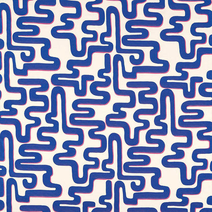 Tessuto “MEANDER LAPIS/SPINEL” | HARLEQUIN