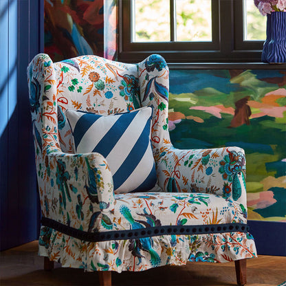 Tessuto “PAPER STRAW STRIPE LAPIS” | HARLEQUIN