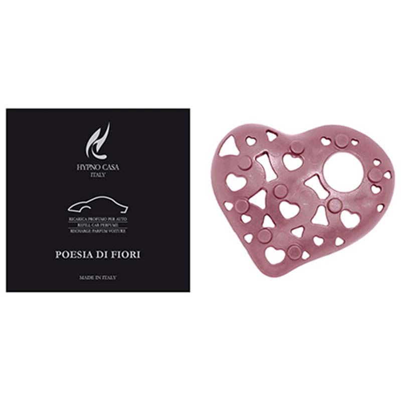 Ricarica Profumatore per Auto "Poesia di Fiori - Cuore Luxury", Hypno Car