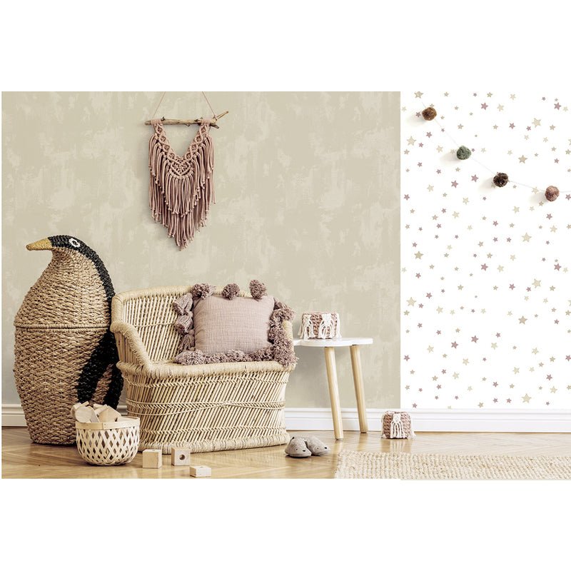 Carta da parati "Funny Stars Yellow" a metraggio o rotolo