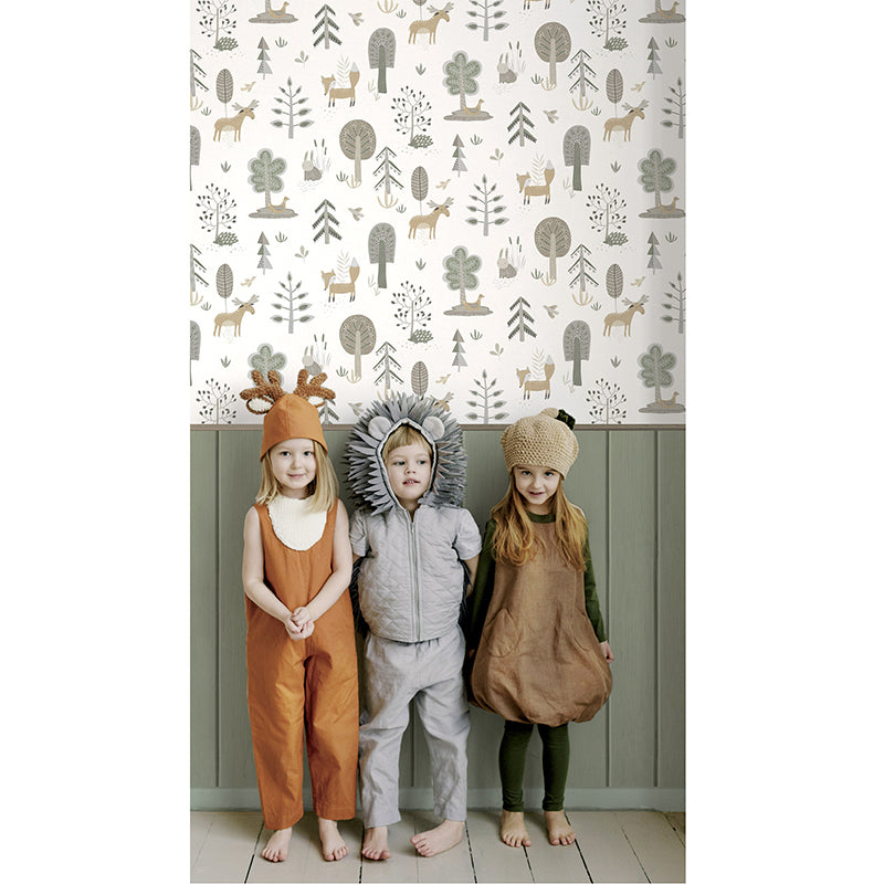 Carta da parati "Sweet Farm Beige" a metraggio o rotolo