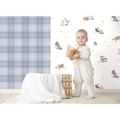 Carta da parati "Sweet Farm Beige" a metraggio o rotolo