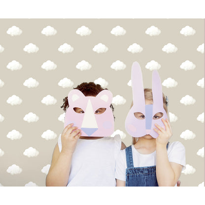 Carta da parati "Beige Clouds" a metraggio o rotolo