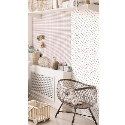 Carta da parati "Country Squares Blu" a metraggio o rotolo