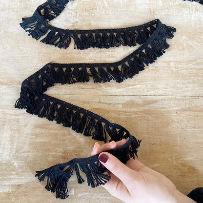 Bordo "Nappine Nero" Passamaneria Italiana - 3,5 cm