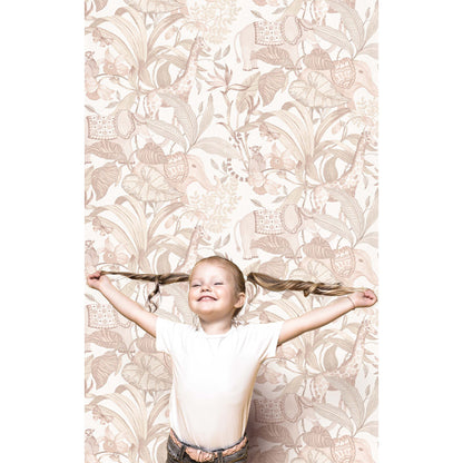 Carta da parati "Savana - Rosa", a metraggio o rotolo