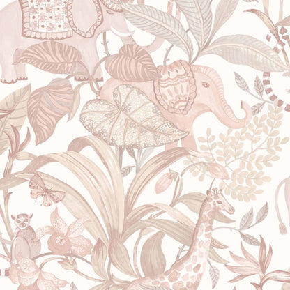 Carta da parati "Savana - Rosa", a metraggio o rotolo