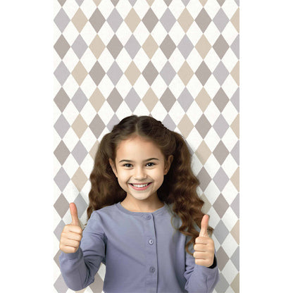 Carta da parati "Rombi - Viola", a metraggio o a rotolo