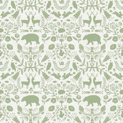 Carta da parati "Fiaba - Verde", a metraggio o rotolo