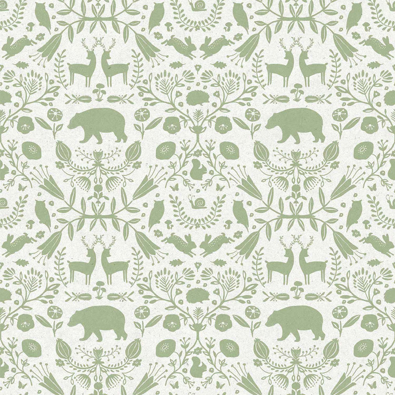 Carta da parati "Fiaba - Verde", a metraggio o rotolo