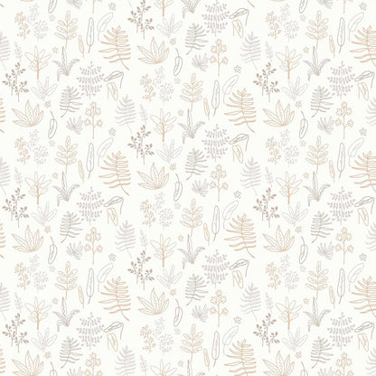 Carta da parati "Foglie - Beige", a metraggio o rotolo