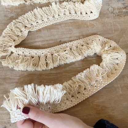 Bordo "Nappine Bianco Naturale" Passamaneria Italiana - 3,5 cm