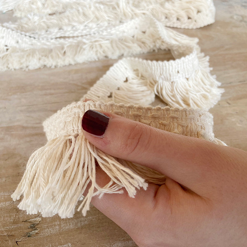 Bordo "Nappine Bianco Naturale" Passamaneria Italiana - 3,5 cm