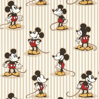 CARTA DA PARATI "MICKEY STRIPE PEANUT" - Disney x HOME - Sanderson