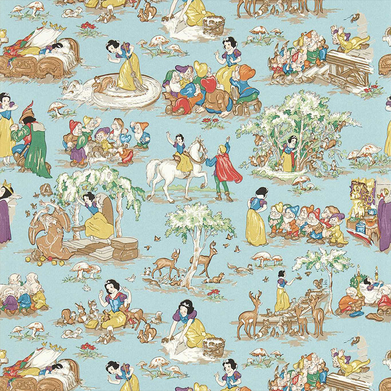 CARTA DA PARATI "SNOW WHITE PUDDLE BLUE" - Disney x HOME - Sanderson