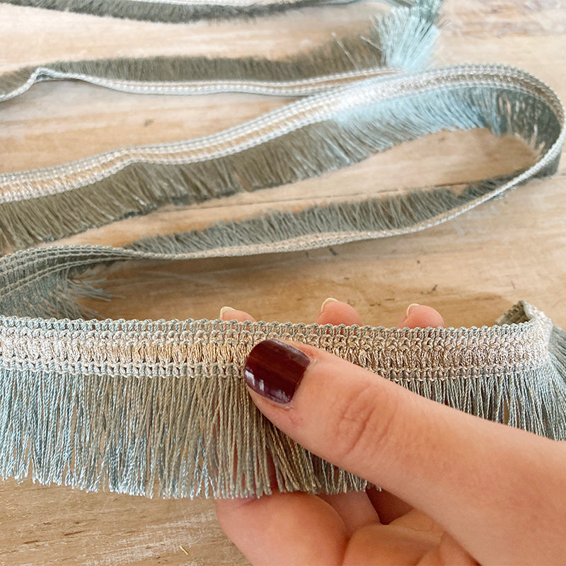 Frange "Grigio freddo e Argento" Passamaneria Italiana - 3,5 cm